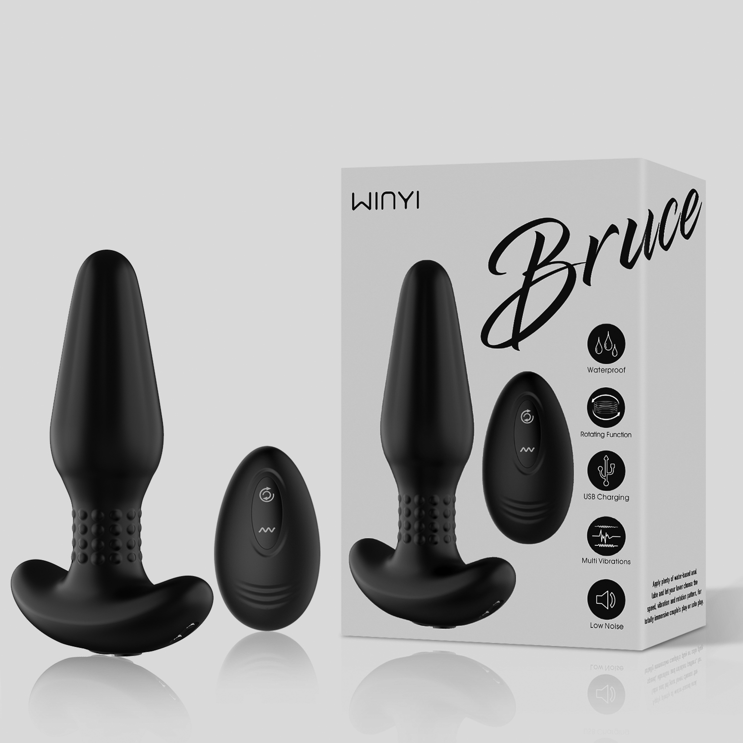 WY0626 Bruce-remote control rotation anal plug Supplier-szwinyi.com