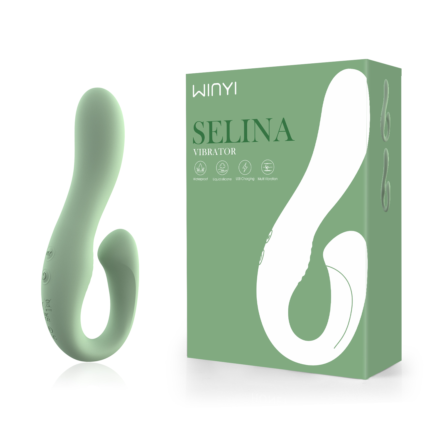 WY0624-double head vibrating dildo-Strapless Strap on Dildo for lesbian-sex toy distributor-WINYI