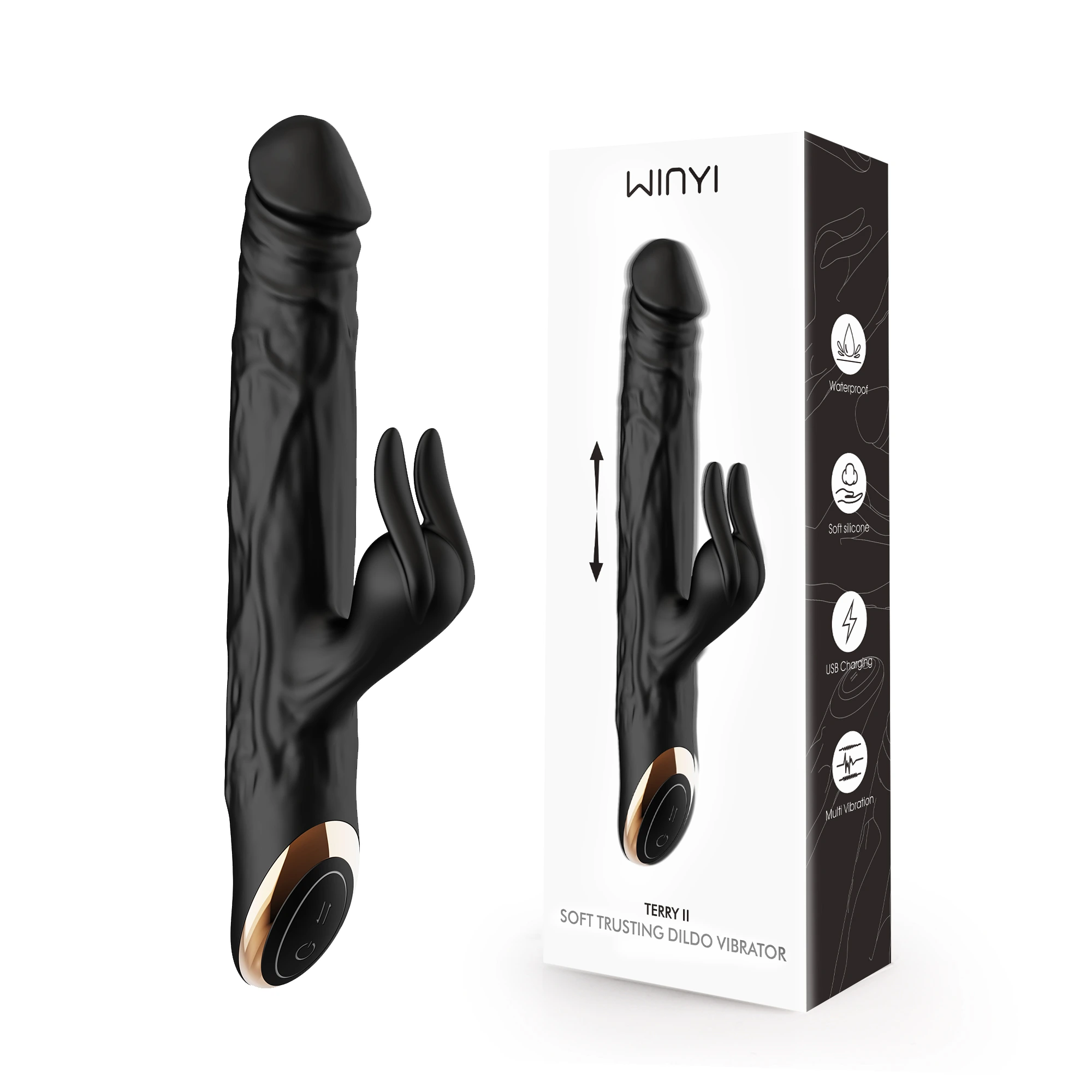 WY0646-thrusting rabbit vibrator-2023 new trending sex toy-WINYI-telescope vibrator hot selling