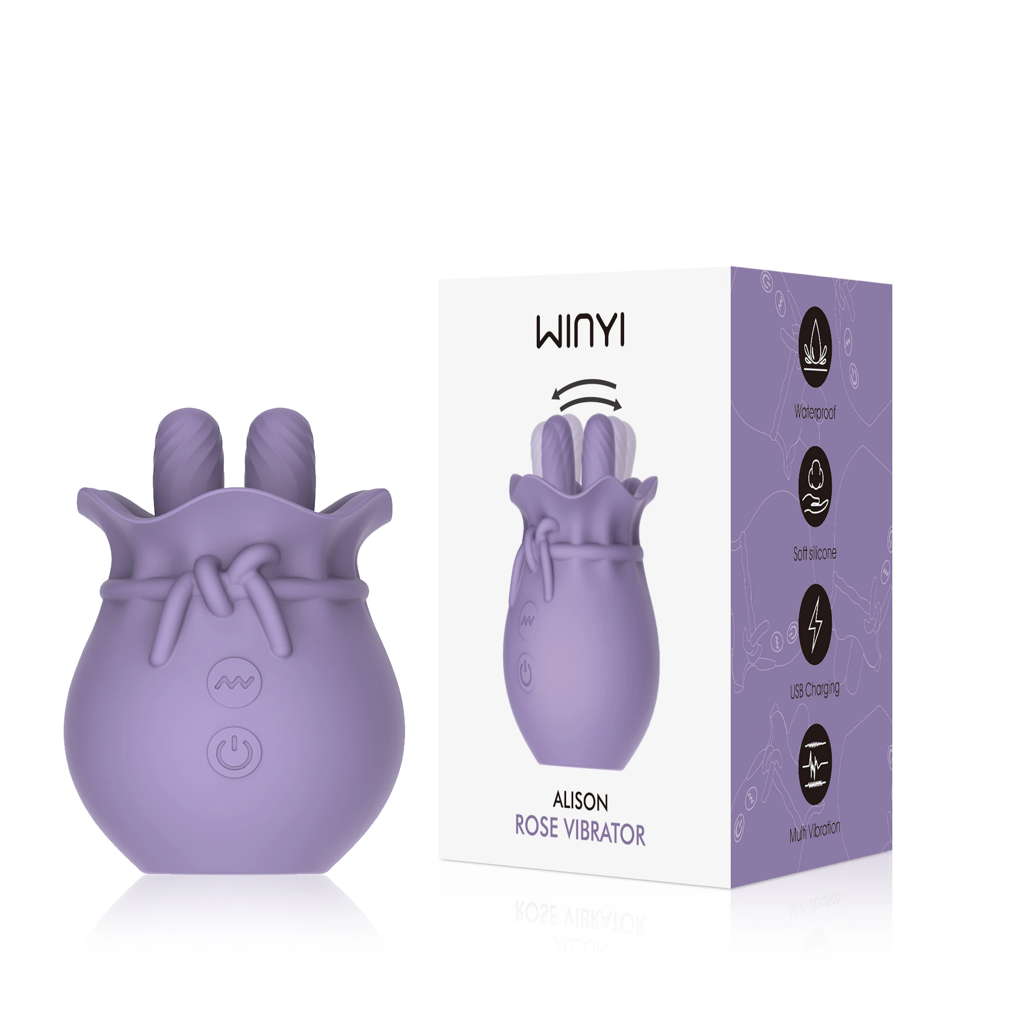 WY0666Rose Tongue Vibrator Sex Toy For Women-Manufacturer-2024 newtrending