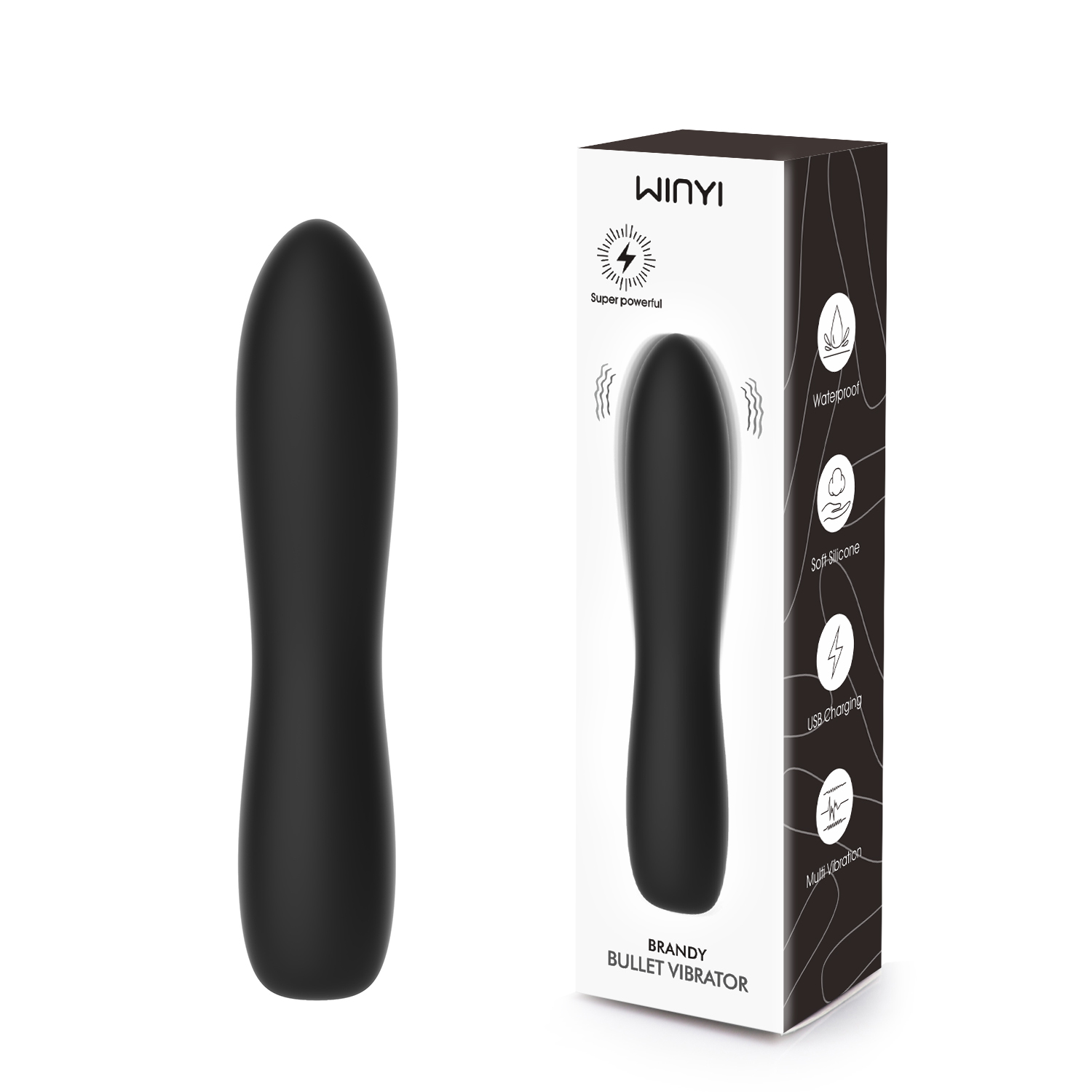 WY0713 WINYI Small Bullet Vibrator-sex toy manufacturer