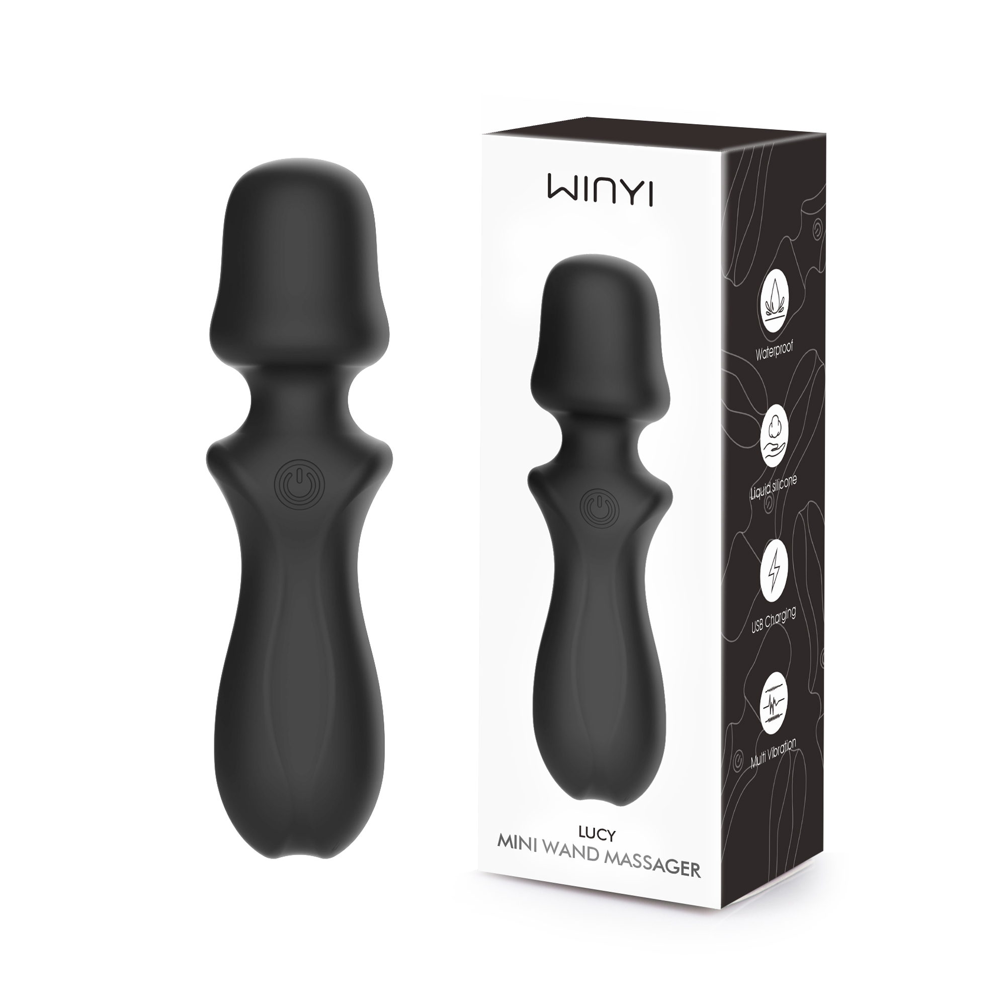 AV vibrating massager-Mini Wand Vibrator-WY0721 Lucy-produced by WINYI adult toy manufacturer